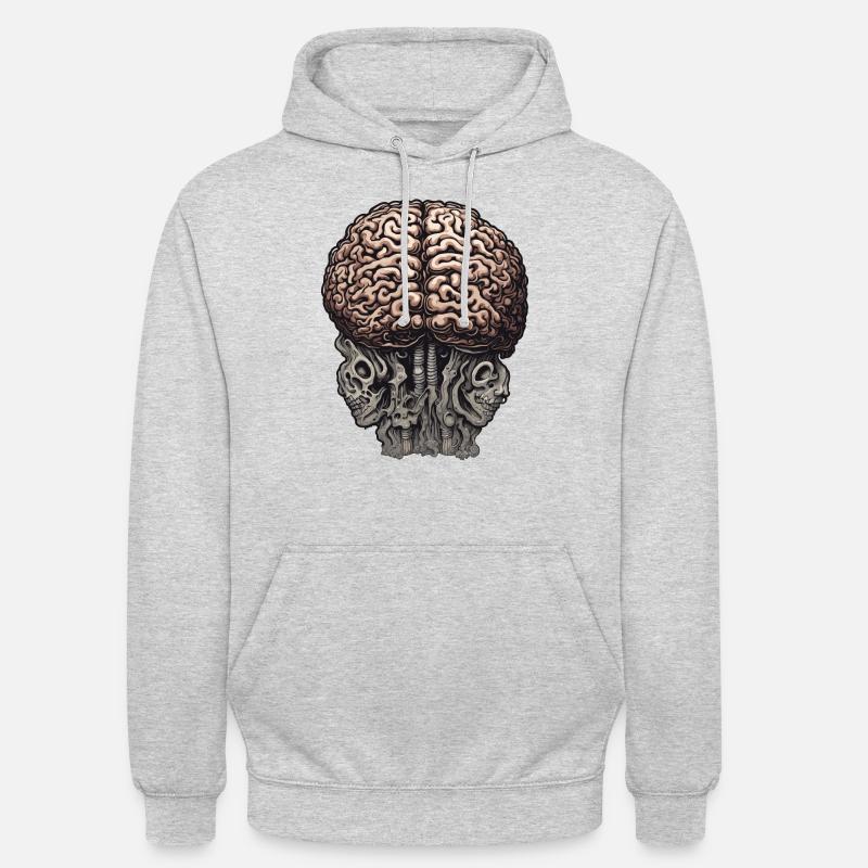 Brain / Knowledge / Intelligence / Clever / Thinking - Unisex Hoodie - light heather grey