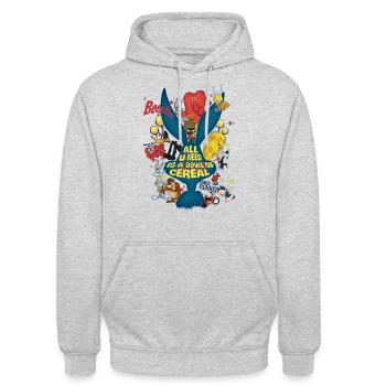 Looney Tunes All You Need Schatten - Unisex Hoodie - Hellgrau meliert - Vorne - Alina (178cm) & Michal (187cm)