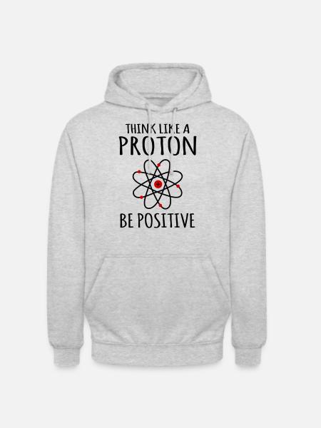 Positiv tænkning selvsikker Atom Fysik fysiker - Hættetrøje unisex - lysegrå meleret