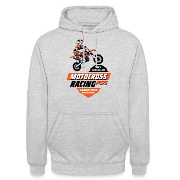Kinder Motocross - KIDS MX - Unisex Hoodie - light heather grey - Front - Alina (178cm) & Michal (187cm)
