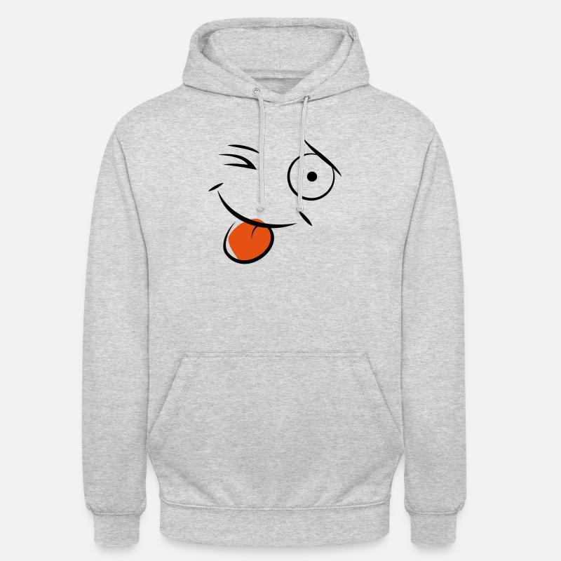 Smiley - Unisex Hoodie - Hellgrau meliert