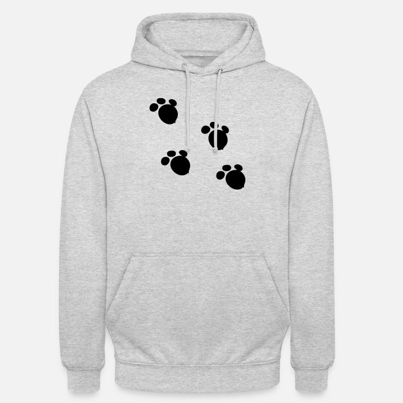 Gardez le modèle de patte - Sweat-shirt à capuche unisexe - gris clair chiné