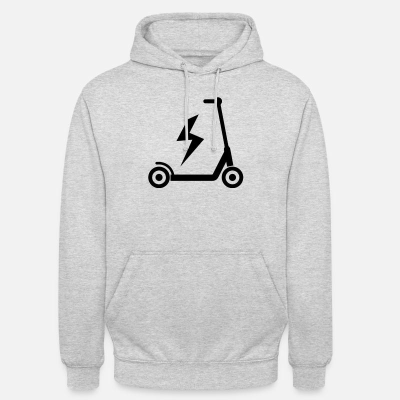 E-Scooter E-Roller Scooter - Sweat-shirt à capuche unisexe - gris clair chiné