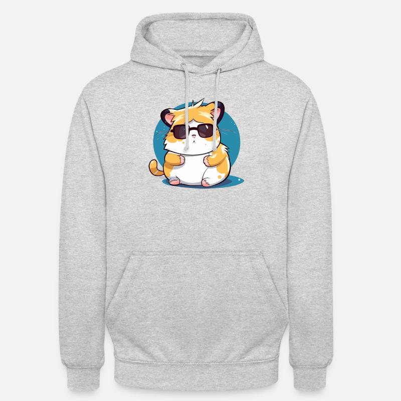 Kikoi le hamster - Sweat-shirt à capuche unisexe - gris clair chiné