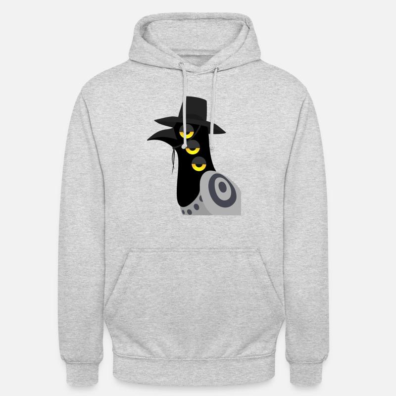 Dämonischer Vogel skeptisch - Unisex Hoodie - Hellgrau meliert