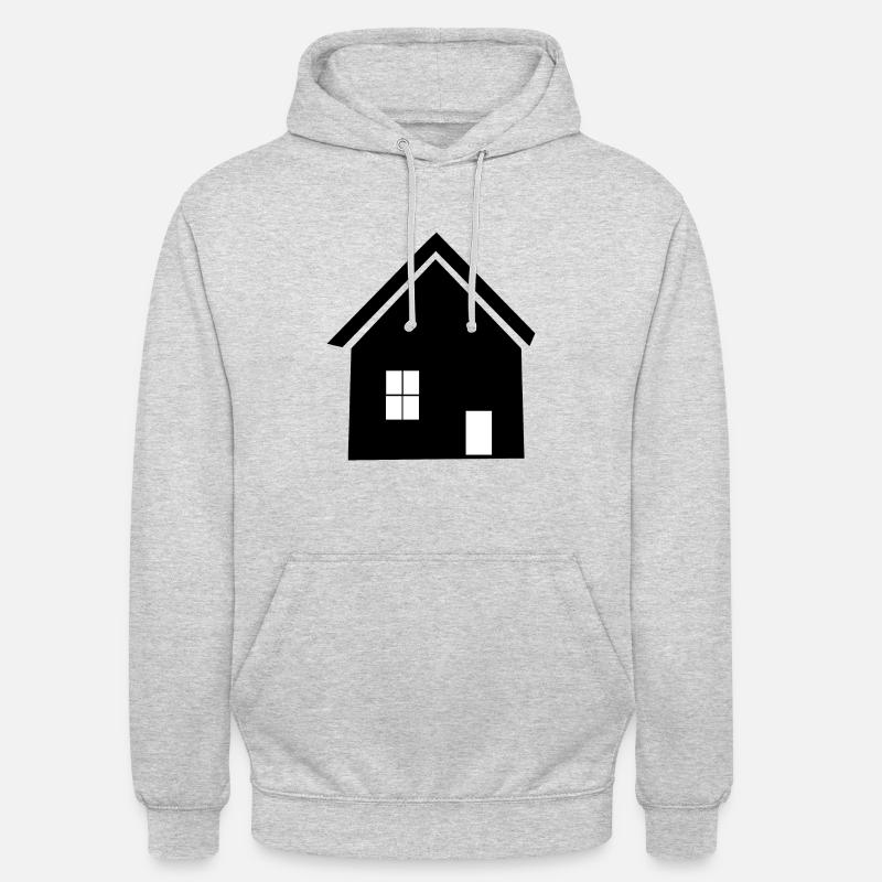 Constructeurs Architecte Maison Maisons Immobilier - Sweat-shirt à capuche unisexe - gris clair chiné