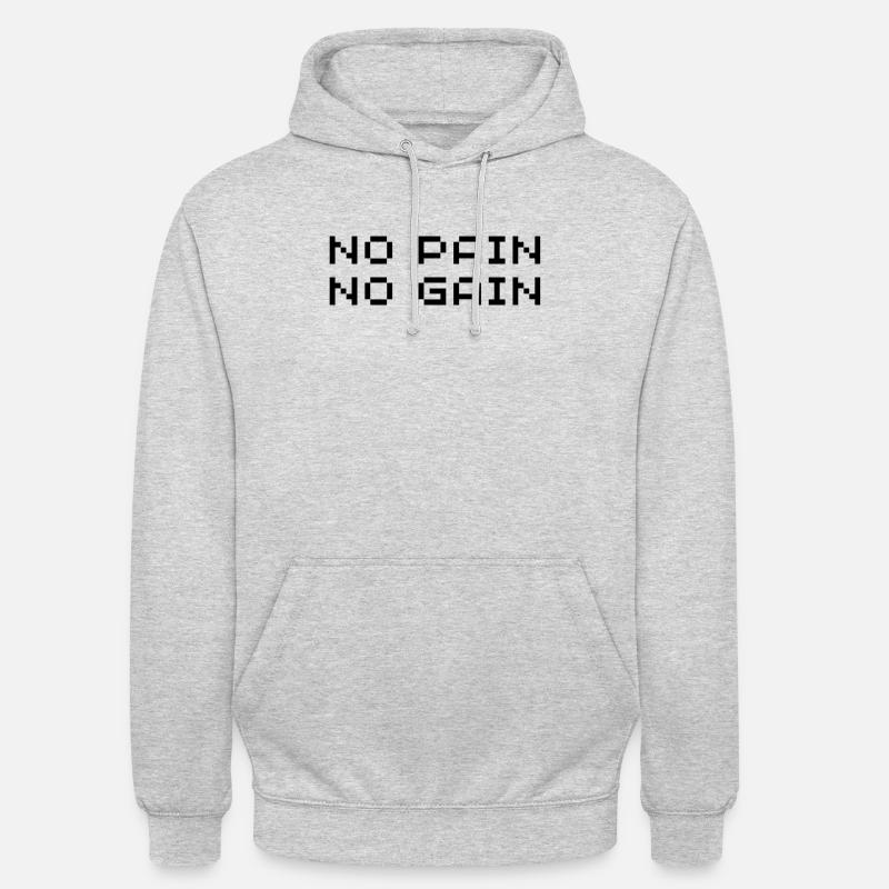 Sans travail, il n’y a pas de heurtoirs - Sweat-shirt à capuche unisexe - gris clair chiné