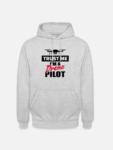 drone - Sweat-shirt à capuche unisexe - gris clair chiné