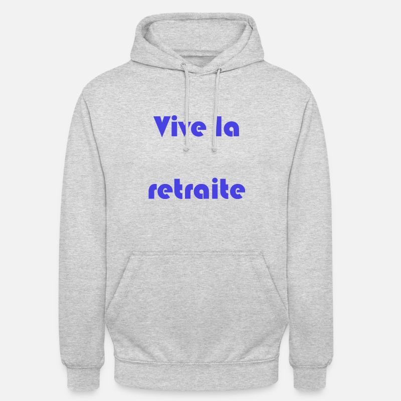 RETRAITE. RETRAITE. RETRAITEE. RETRAITE - Sweat-shirt à capuche unisexe - gris clair chiné
