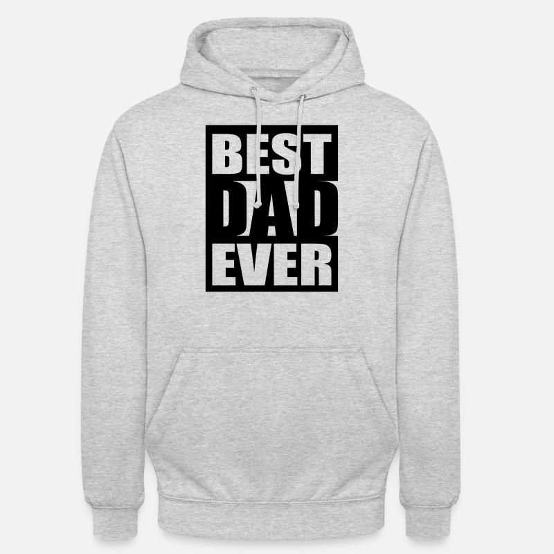 Best Dad Ever Logo-Design - Sweat-shirt à capuche unisexe - gris clair chiné