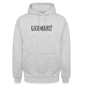 Gschmarri - Franken - Unisex Hoodie - Hellgrau meliert - Vorne - Alina (178cm) & Michal (187cm)