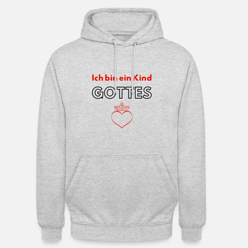 Ich bin ein Kind GOTTES ♥ - Unisex Hoodie - Hellgrau meliert