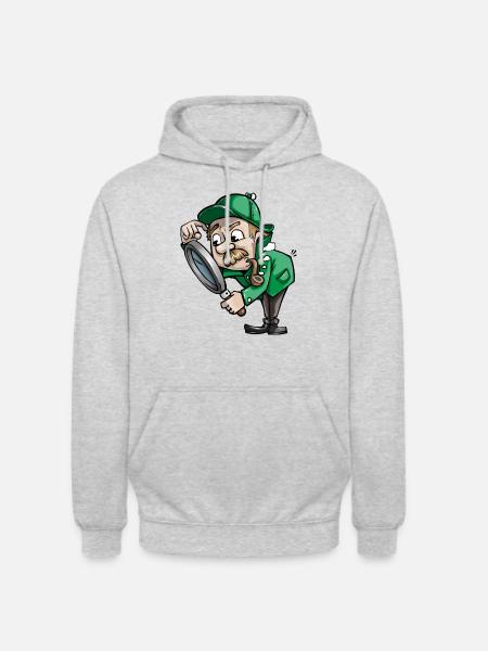 detective private eye investigator2 - Unisex Hoodie - light heather grey