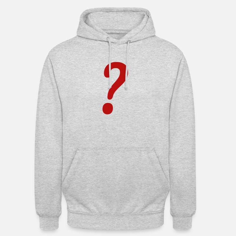 Point d’interrogation 4 - Sweat-shirt à capuche unisexe - gris clair chiné