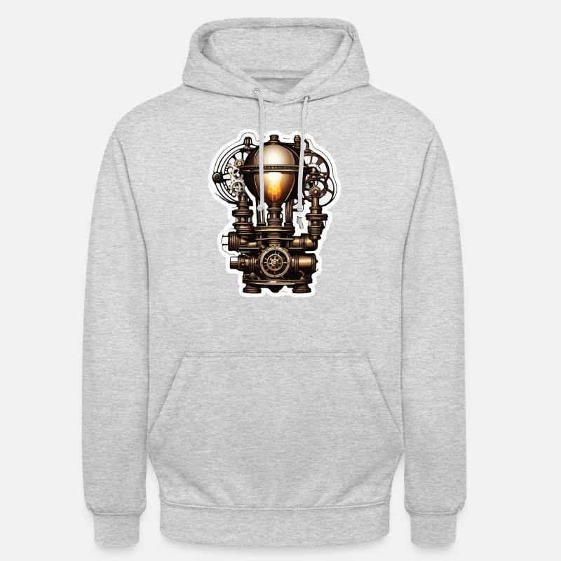 Ampoule / Ampoule / Luminosité / Lumière - Sweat-shirt à capuche unisexe - gris clair chiné