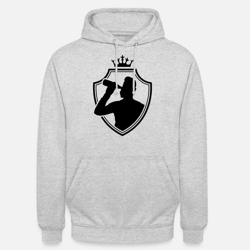 drinking wappen - Unisex Hoodie - Hellgrau meliert