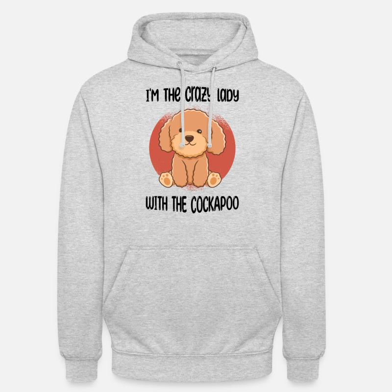Cockapoo - Sweat-shirt à capuche unisexe - gris clair chiné