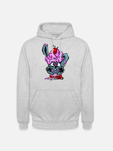 Rabbit cake - Unisex Hoodie - light heather grey