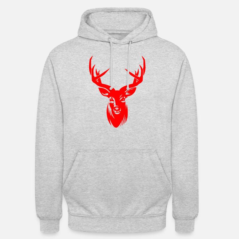 Deer antlers - Unisex Hoodie - light heather grey