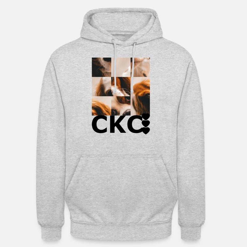 Cavalier Roi Charles - Sweat-shirt à capuche unisexe - gris clair chiné