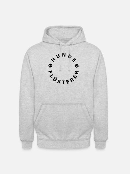 Hundeflüsterer 1C - Unisex Hoodie - Hellgrau meliert