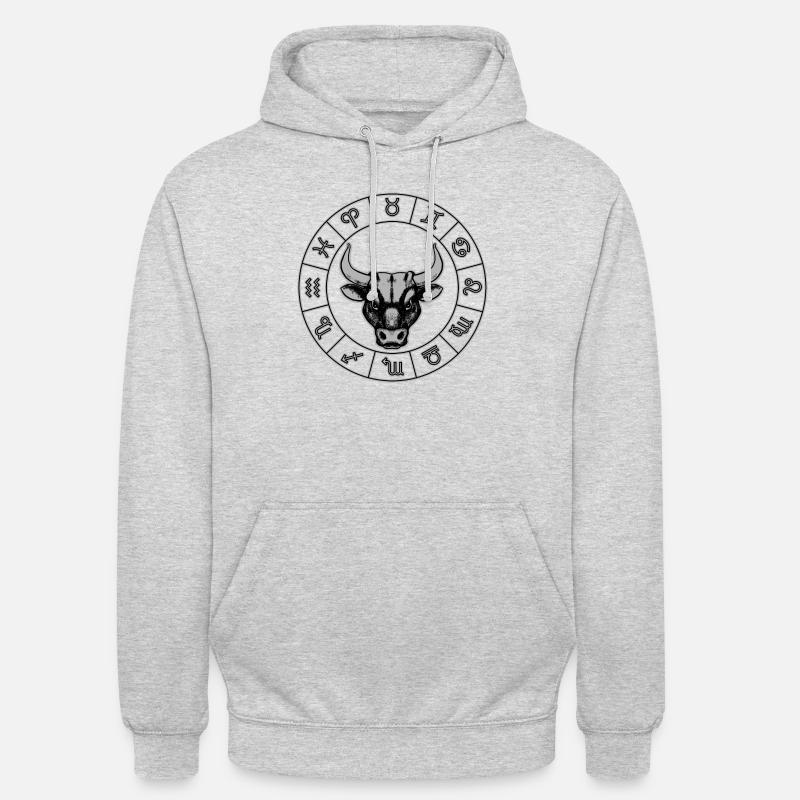 Taurus Sternzeichen Stier - Unisex Hoodie - Hellgrau meliert