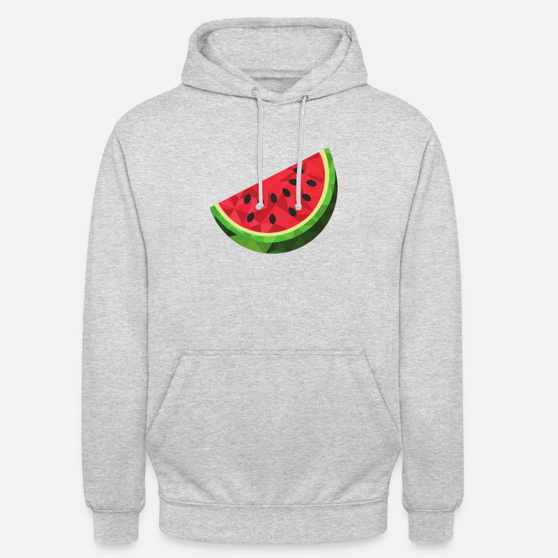 Pastèque pastèque - Sweat-shirt à capuche unisexe - gris clair chiné