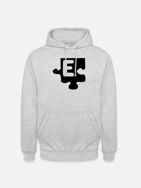 E tattoo puzzle 069 - Sweat-shirt à capuche unisexe - gris clair chiné