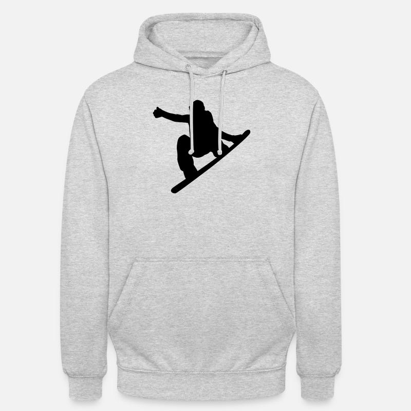 Snowboard - Sweat-shirt à capuche unisexe - gris clair chiné