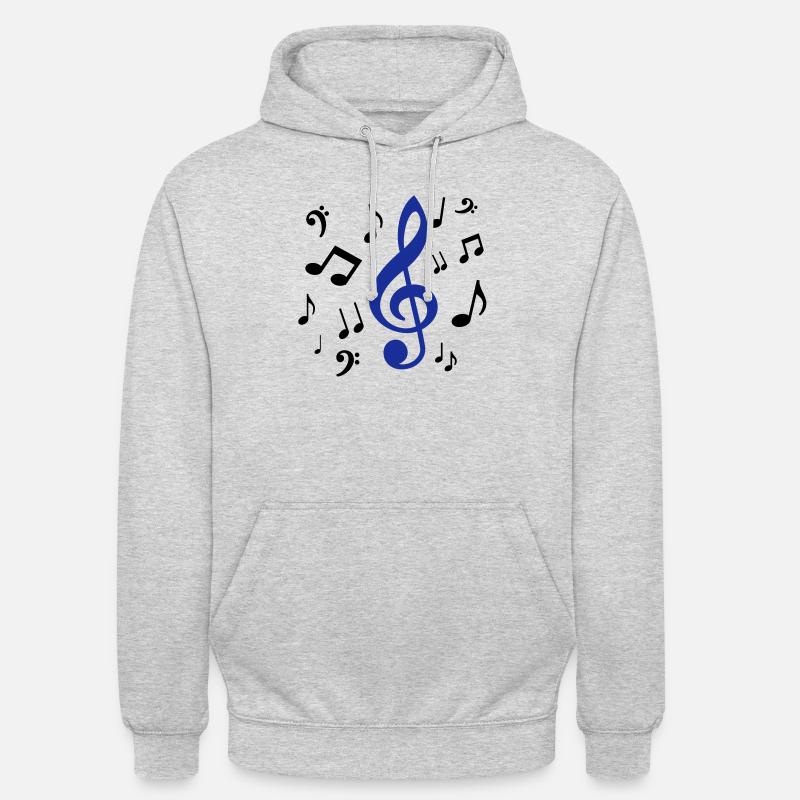 notes - Sweat-shirt à capuche unisexe - gris clair chiné