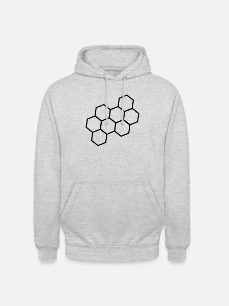 honigwabe___f1 - Unisex Hoodie - Hellgrau meliert