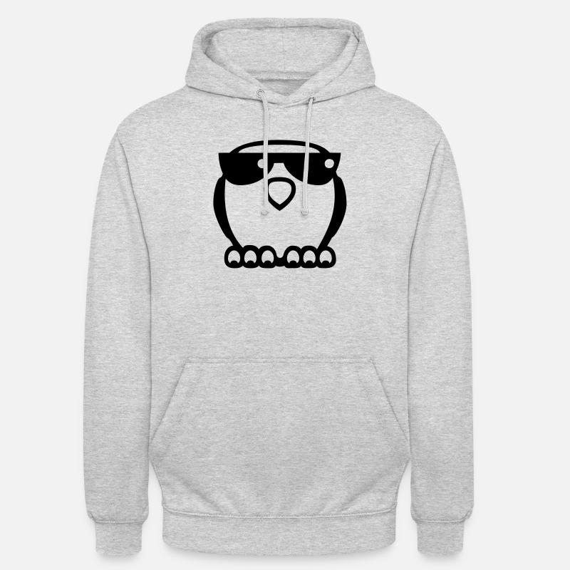 Coole Eule - Unisex Hoodie - Hellgrau meliert