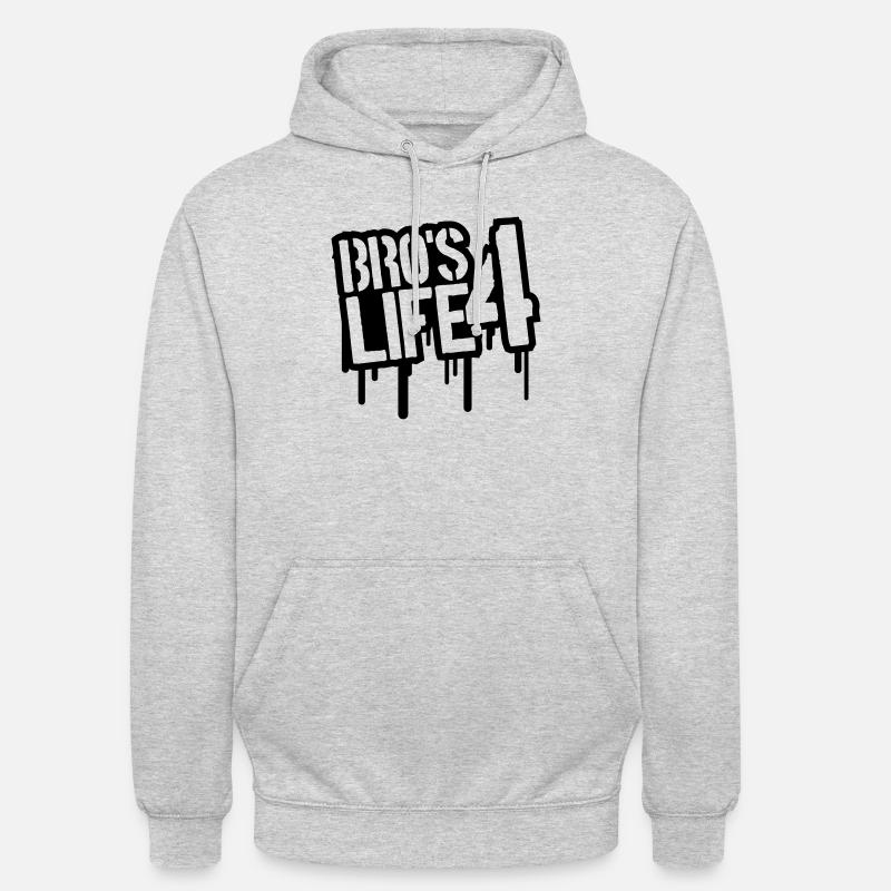 Cool Bros 4 Life Graffiti - Unisex Hoodie - light heather grey