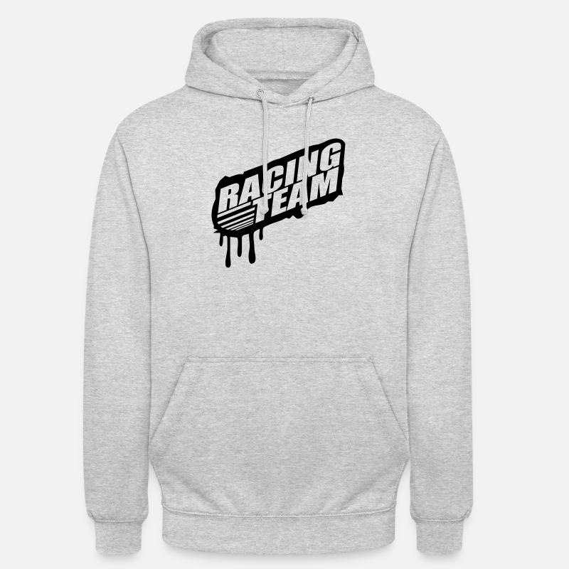 Racing Team Graffiti timbre - Sweat-shirt à capuche unisexe - gris clair chiné