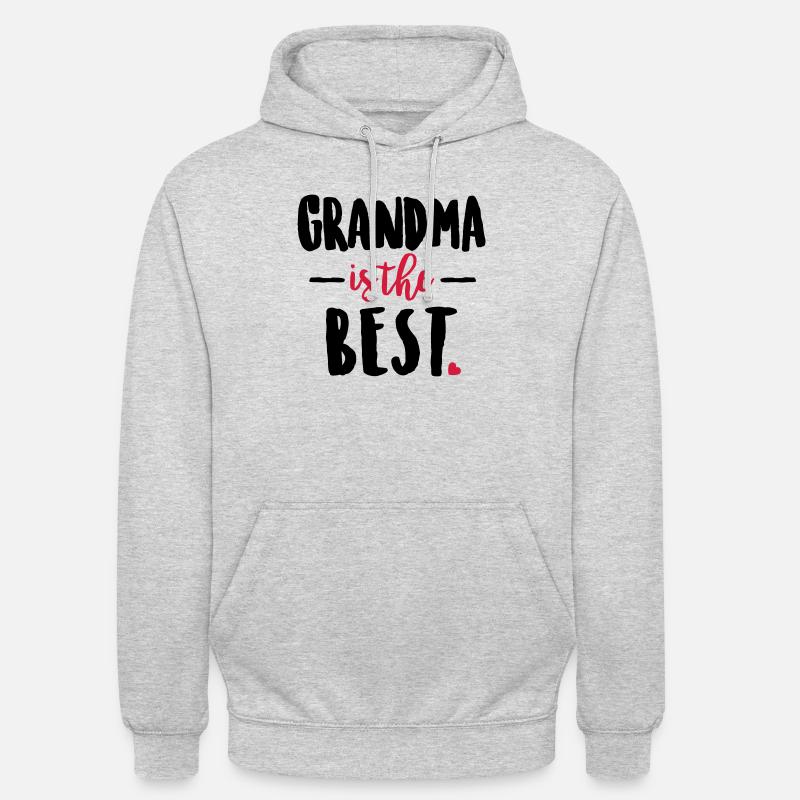 Grandma is the best - Sweat-shirt à capuche unisexe - gris clair chiné