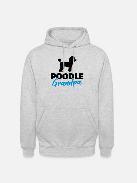 Caniche - Sweat-shirt à capuche unisexe - gris clair chiné