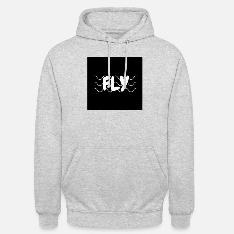 Conception de mouche - Sweat-shirt à capuche unisexe - gris clair chiné