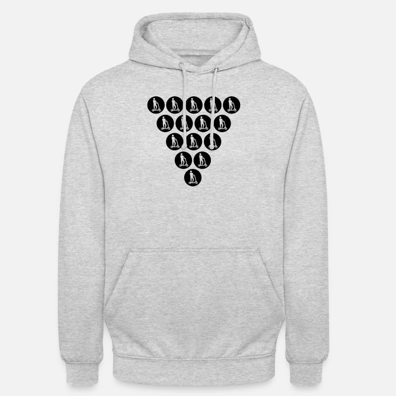 E-Scooter E-Roller Scooter - Sweat-shirt à capuche unisexe - gris clair chiné