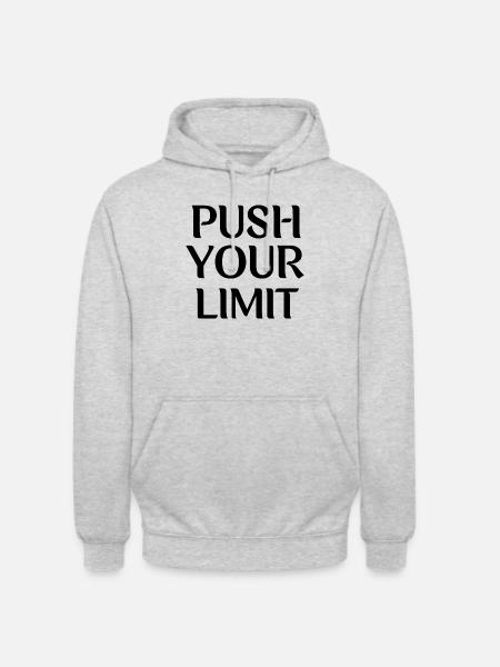 Push your limit - Unisex Hoodie - Hellgrau meliert