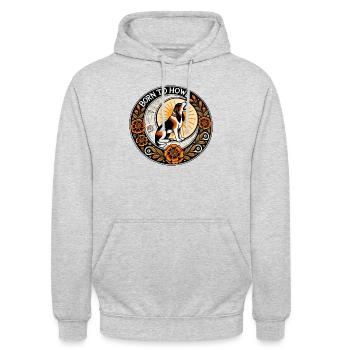 Geboren, um zu heulen - Unisex Hoodie - Hellgrau meliert - Vorne - Alina (178cm) & Michal (187cm)
