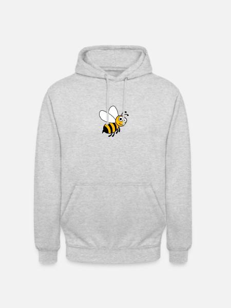 Biene - Unisex Hoodie - Hellgrau meliert