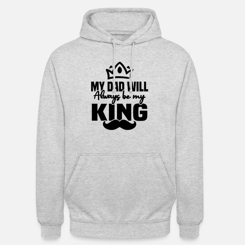 Mon père sera toujours mon roi - Sweat-shirt à capuche unisexe - gris clair chiné
