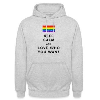 Gay Pride - Sweat-shirt à capuche unisexe - gris clair chiné - Devant - Alina (178cm) & Michal (187cm)