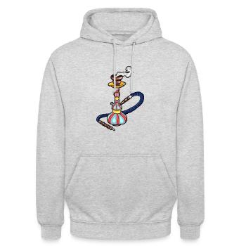 hookah - Unisex Hoodie - light heather grey - Front - Alina (178cm) & Michal (187cm)