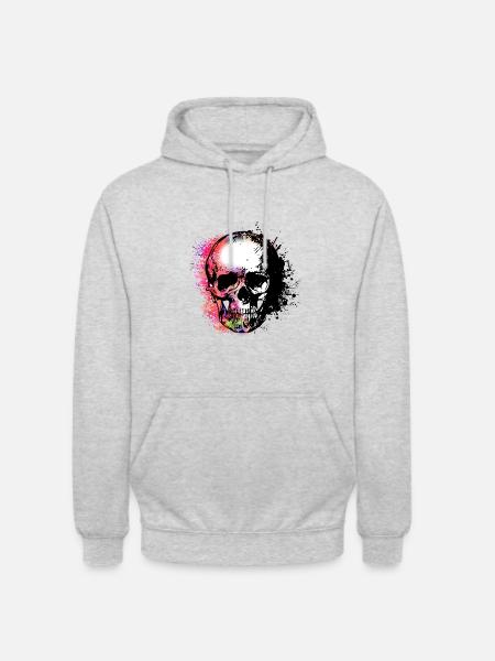 Skull with style - Unisex Hoodie - light heather grey