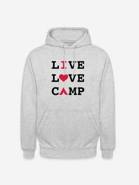 camping - Unisex Hoodie - light heather grey