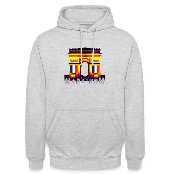 National Pride - Unisex Hoodie - light heather grey - Front - Alina (178cm) & Michal (187cm)