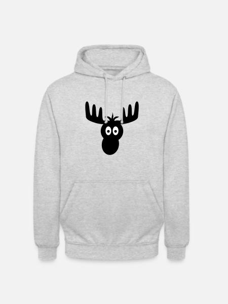 Rudolph - renne - Sweat-shirt à capuche unisexe - gris clair chiné