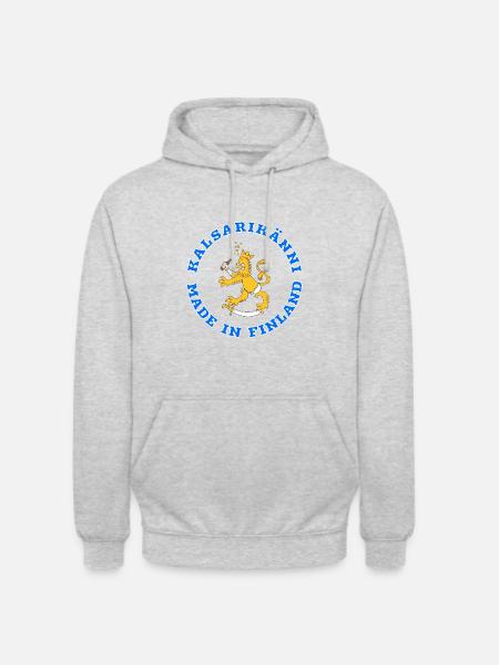Kalsarikänni - Made in Finland - Unisex Hoodie - light heather grey