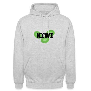 KIWI avec des couleurs - Sweat-shirt à capuche unisexe - gris clair chiné - Devant - Alina (178cm) & Michal (187cm)